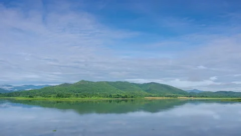 Sun over mountains wlight In the beautiful time. Stock Footage 183386337