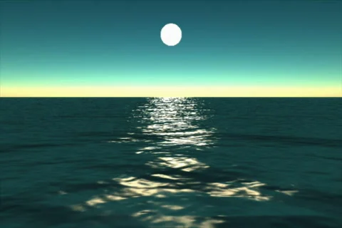 Sun over ocean animation Video stock 477668