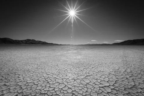 Sun over the playa 写真素材