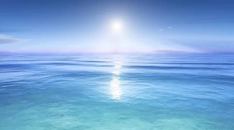 Sun over the sea 3d rendering of the sun over the sea Copyright: xZoonar.c... Stock Photos