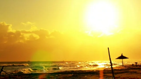 Sun over Sea Stock-Footage 93180