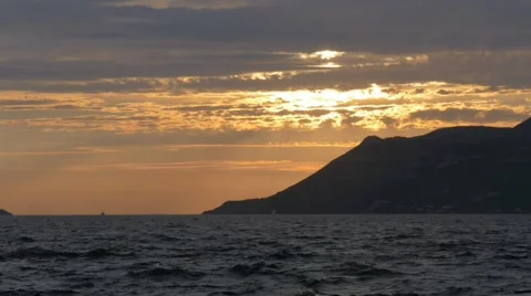 Sun Over The Sea Video stock 54896024