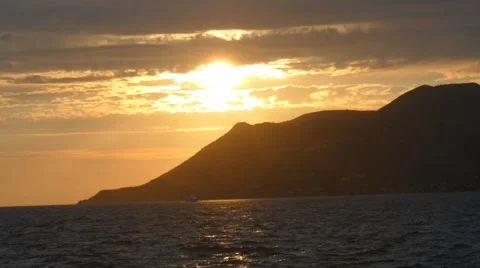 Sun Over The Sea Video stock 54896517