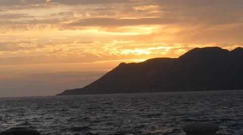 Sun Over The Sea Video stock 54896695