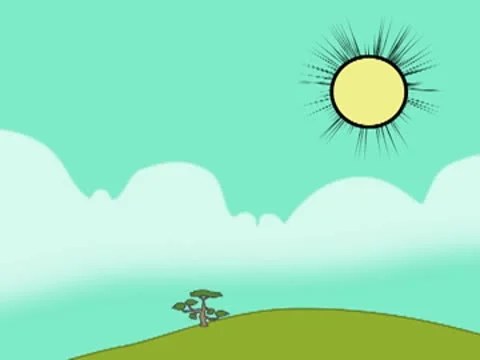 Sun over tree growing Stock Footage 10573707