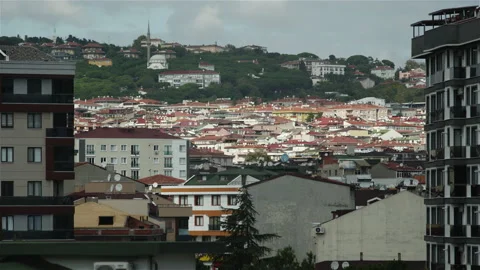 The sun over the Turkish city Video stock 228954887