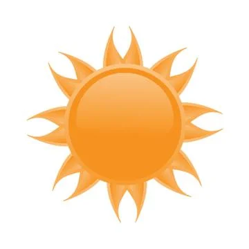 Sun over white - vector illustration Stock Illustration