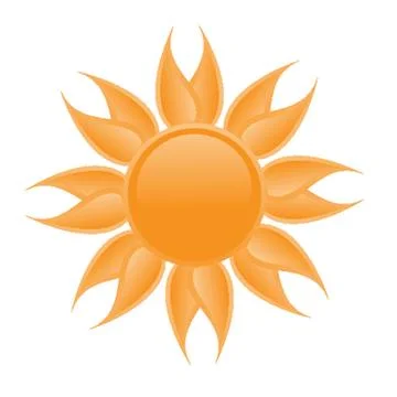 Sun over white - vector illustration Stock-Illustration