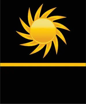 Sun over white - vector illustration 스톡 일러스트