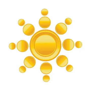 Sun over white - vector illustration 스톡 일러스트