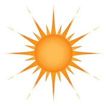 Sun over white - vector illustration Stock-Illustration