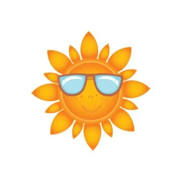 Sun over white - vector illustration Stock Illustration