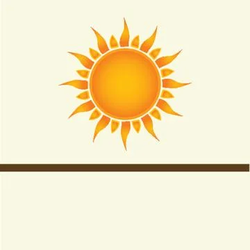 Sun over white - vector illustration Stock-Illustration