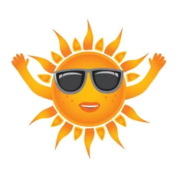 Sun over white - vector illustration Stock Illustration