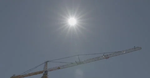 Sun pan crane Video stock 53347726
