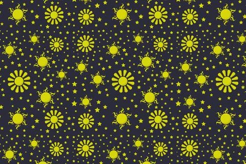 Sun pattern illustrated on background Stock Illustration