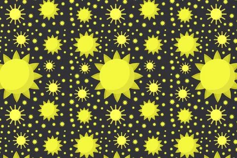 Sun pattern illustrated on background Illustrazione stock