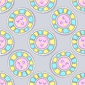 Sun pattern Stock Illustration