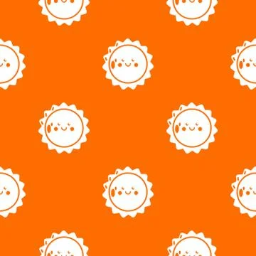 Sun pattern orange Stockillustratie