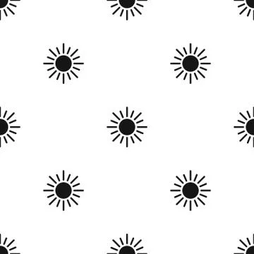 Sun pattern seamless black イラスト素材