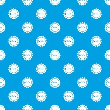 Sun pattern seamless blue Illustrazione stock