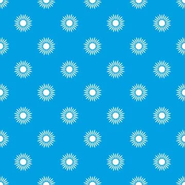 Sun pattern seamless blue イラスト素材