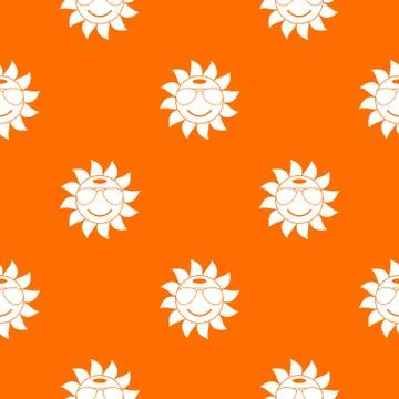Sun pattern seamless Illustrazione stock