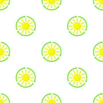 Sun pattern seamless vector Stock Illustration