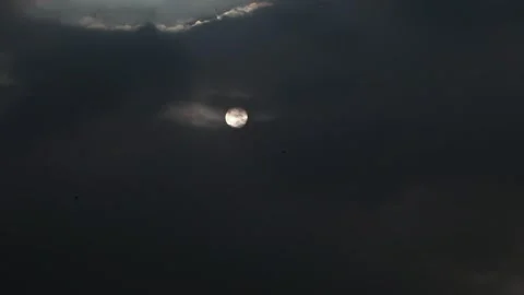 The sun peeked through the thick clouds Stock Footage 251340752