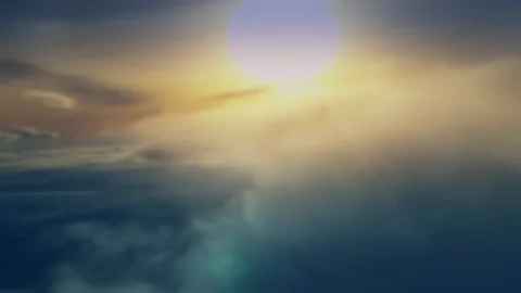 The sun is peeking out from behind the clouds Video stock 131376381