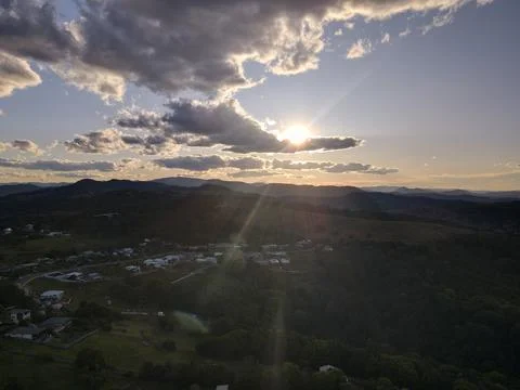 Sun peeking Stock Photos