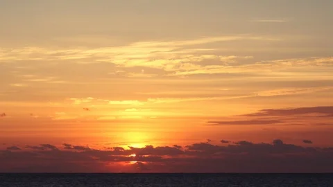 The sun peeks over the clouds in a dramatic Flora Sunrise Stock Footage 89240538