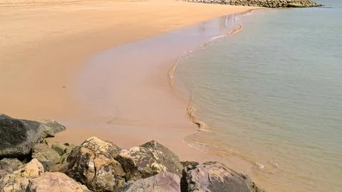 The sun peeks through the sand, creating dreamy light patterns. Stock Photos