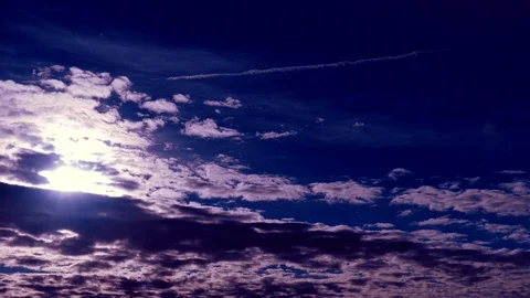 Sun Penetrating Clouds Planes Flying By Stock Footage 100667154