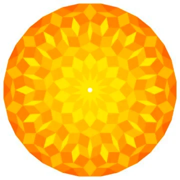 Sun from a penrose pattern Illustrazione stock