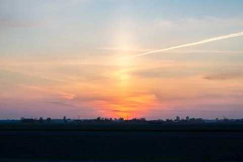 Sun Pillar Stock Photos