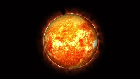 Sun planet rotation on the background . Stock Footage 257975789