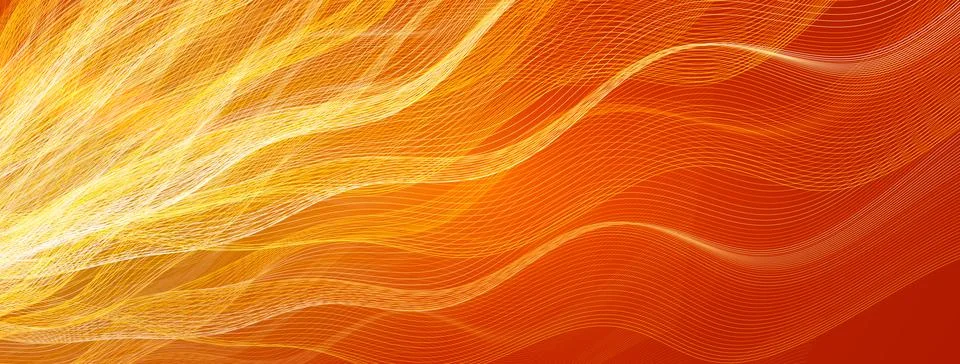 Sun Plasma Wavy Rays Solar Energy Background, Warm Bright Light Stream 스톡 일러스트