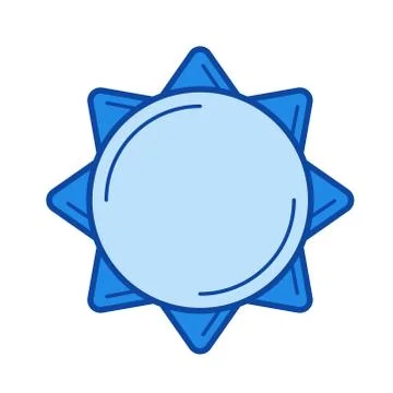 Sun power line icon. Ilustração Stock