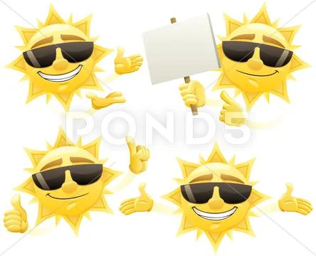 Sun Presenting Stock Illustrationen