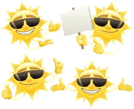 Sun Presenting Stock Illustration