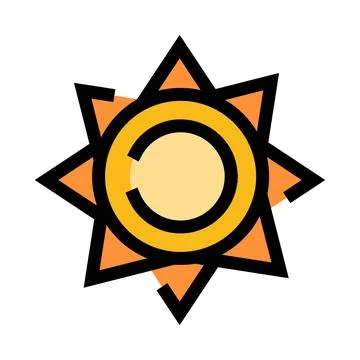 Sun producing light and warming weather illustration 스톡 일러스트