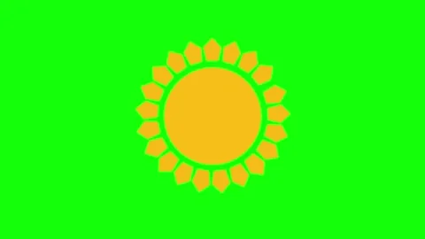 Sun Professional on Chroma Key for Compositing Video stock 341587039