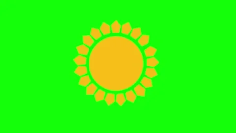 Sun Professional Isolated Green Screen Stock Video Stock-Footage 341587006