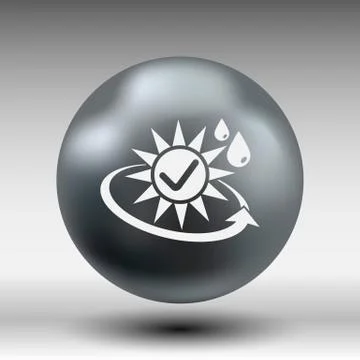 Sun protection block icon sunblock skin vector isolated Stock Illustration