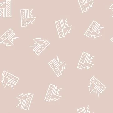 Sun protection cream layer line vector seamless pattern Illustrazione stock