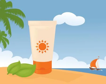 Sun protection Stock Illustration