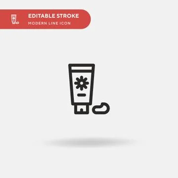 Sun Protection Simple vector icon. Illustration symbol design template for we Stock Illustration