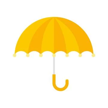 Sun protection umbrella icon flat isolated イラスト素材