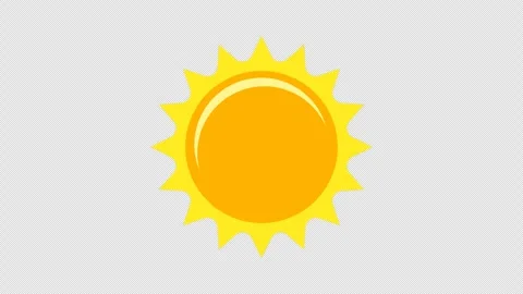 Sun with pulsing sunburst rays Vídeo Stock 335080420